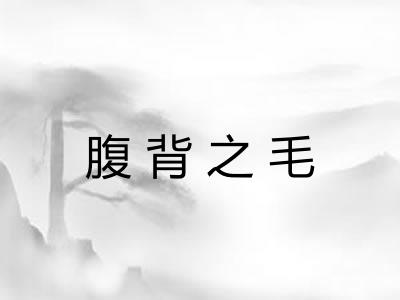 腹背之毛