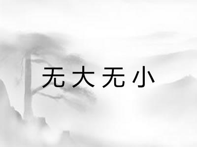 无大无小
