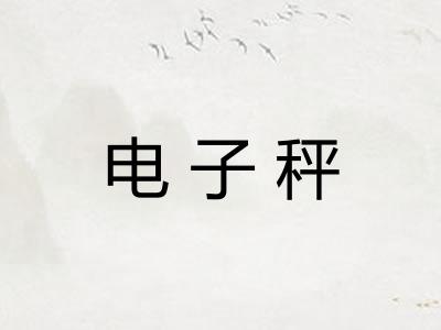 电子秤
