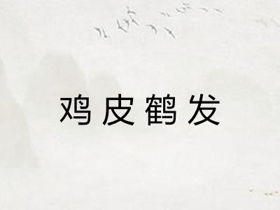鸡皮鹤发