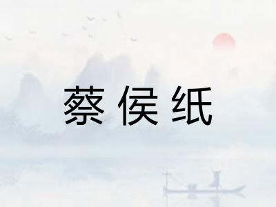 蔡侯纸