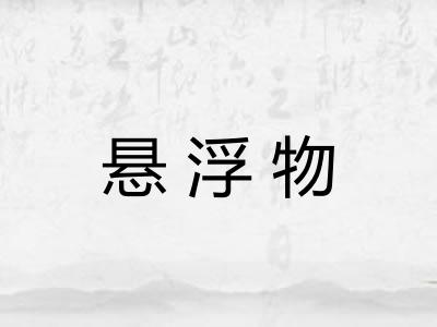 悬浮物