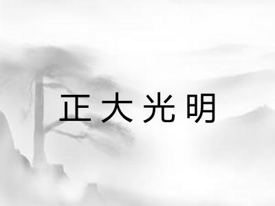 正大光明