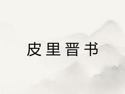 皮里晋书