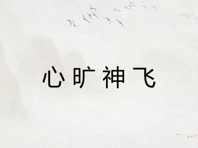 心旷神飞