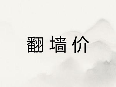 翻墙价