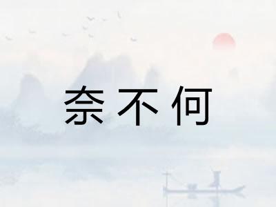 奈不何