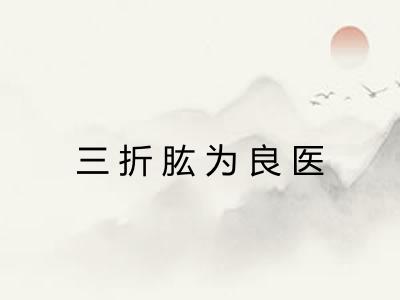 三折肱为良医