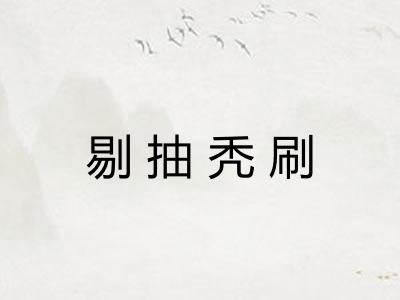 剔抽秃刷