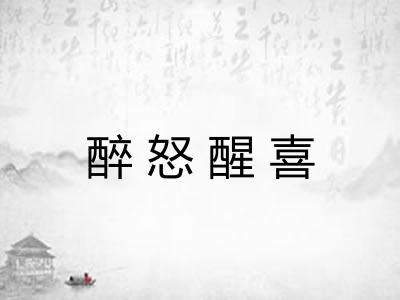 醉怒醒喜