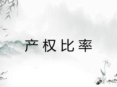 产权比率