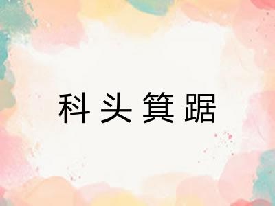 科头箕踞
