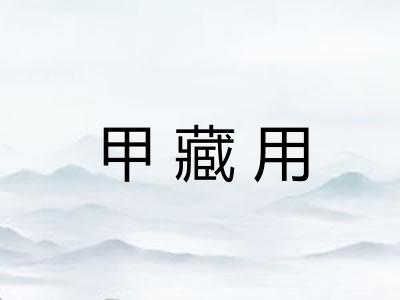 甲藏用