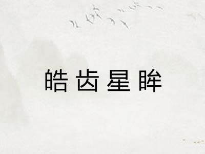皓齿星眸
