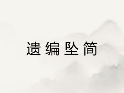 遗编坠简