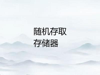 随机存取存储器