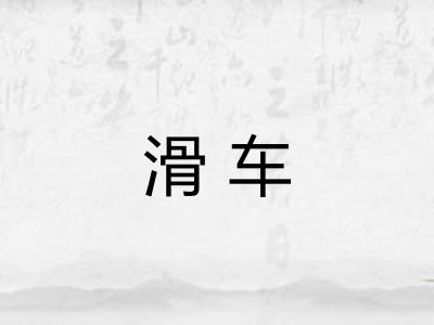 滑车