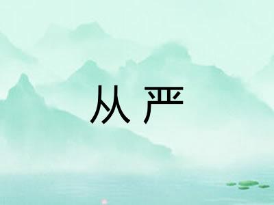从严