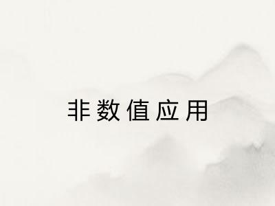 非数值应用