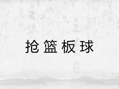 抢篮板球