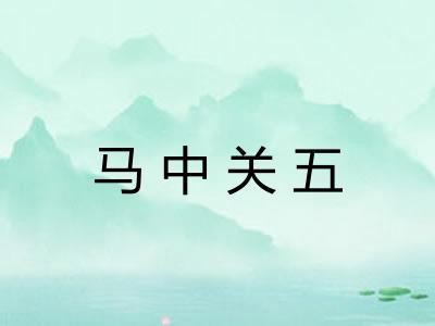 马中关五