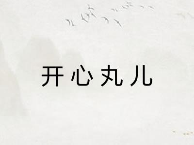 开心丸儿