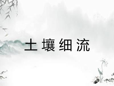 土壤细流