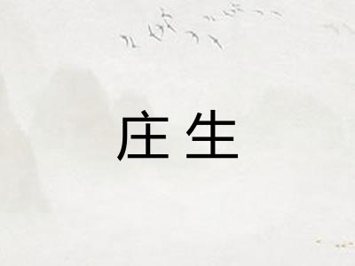 庄生