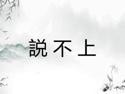 説不上