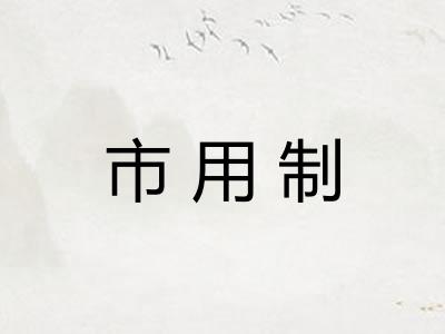 市用制