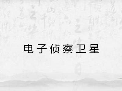 电子侦察卫星