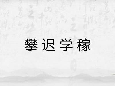 攀迟学稼