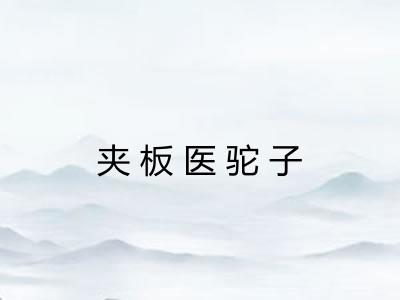 夹板医驼子