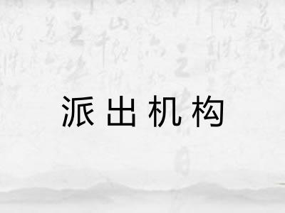 派出机构