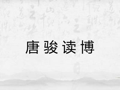 唐骏读博