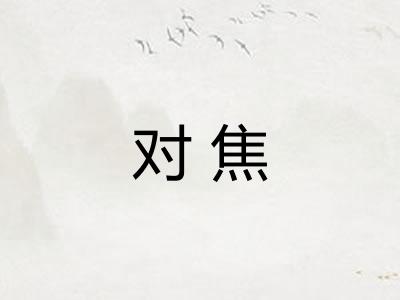 对焦