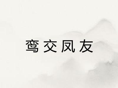 鸾交凤友