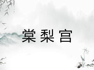 棠梨宫