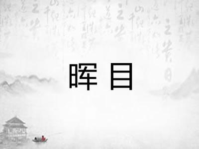 晖目