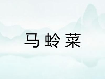 马蛉菜
