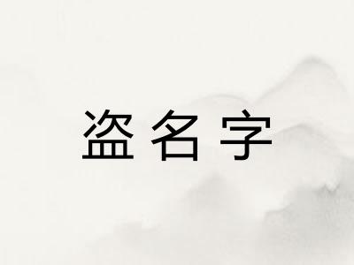 盗名字