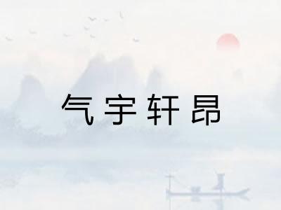 气宇轩昂