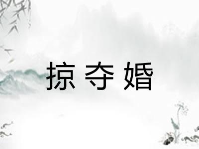 掠夺婚