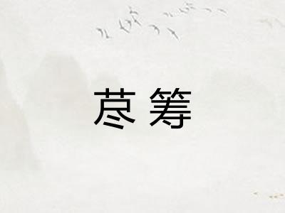 荩筹