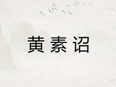 黄素诏