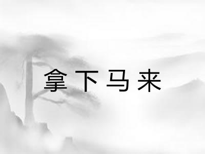 拿下马来