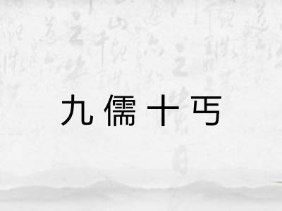 九儒十丐
