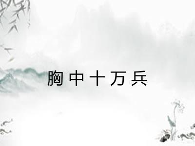 胸中十万兵