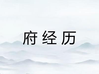 府经历
