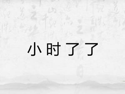 小时了了